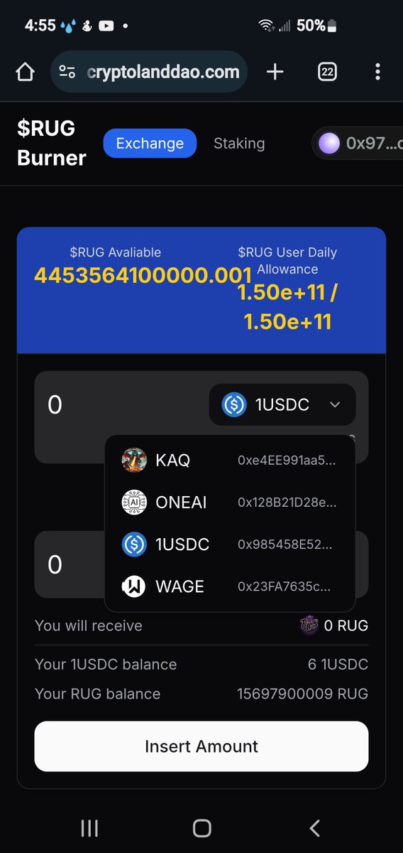 Crypto_Land_DAO's tweet image. There&apos;s a daily [ 24 hour ] maximum per Asset, which is determined by how many #CLD &amp;amp; #CLDv2 [ NFTs ] are in the users wallets, [ 1k ] $ONE each,

These NFTs have Hella utility other than this as well 

* Join @Crypto_Land_DAO Discord for more information 

Current assets on RUG…