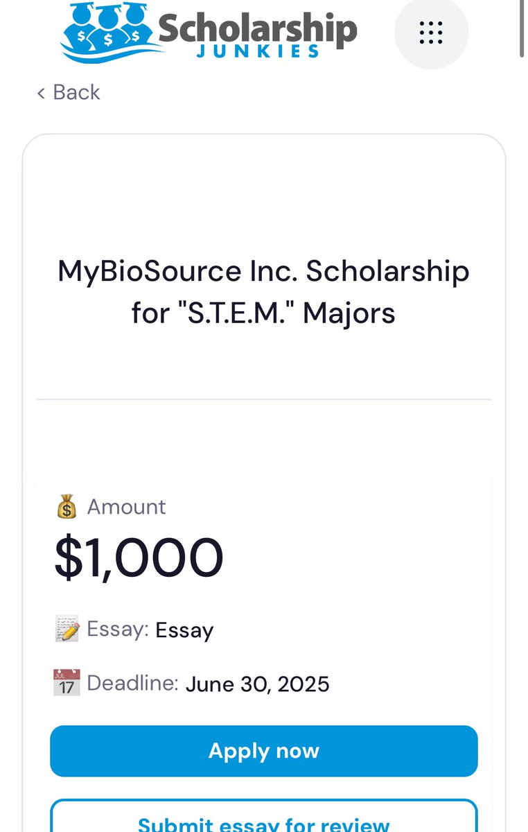 Scholarship Junkies tweet media