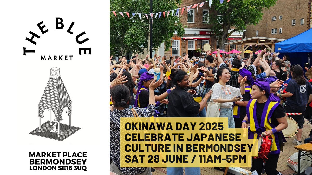 TheBlueMarket's tweet image. The waiting is over! #OkinawaDay2025 is back at @TheBlueMarket on Sat 28 June from 11am to 5pm
Expect traditional #Japanese music, dance, food & crafts.
Free family workshop
Everyone welcome, free entry!
Read more
thebluemarket.co.uk/london-okinawa…
#BermondseyLondon