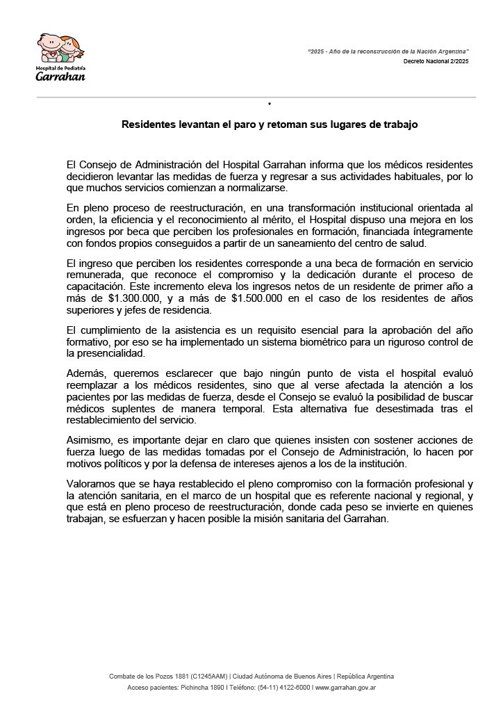Desactivado el conflicto con el Garrahan.

¿Cuál será el próximo intento de los kukas para atacar al gobierno de Milei?