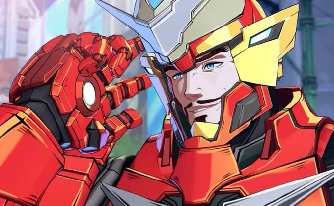 making iron man toku-inspired unfortunately just made him look like robert downey junior from persona 5 strikers
