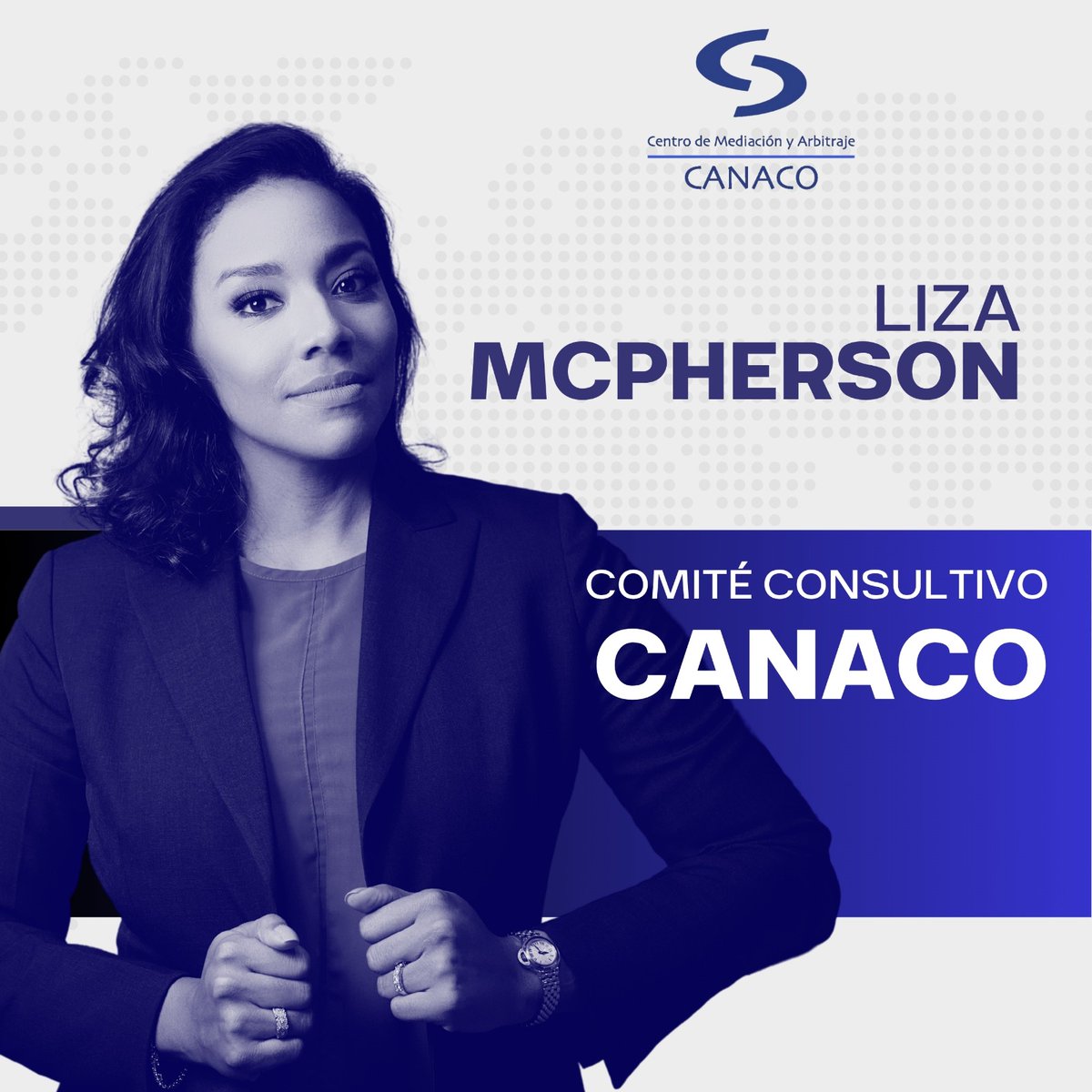 ArbitrajeCanaco's tweet photo. La @CANACOMexico tiene el honor de presentar a los integrantes de su Comité Consultivo.

Nos enorgullece presentar a Liza McPherson, en quien podemos contar para mantener los más altos estándares éticos del Centro de Mediación y Arbitraje. https://t.co/ZdqB72TOQ5