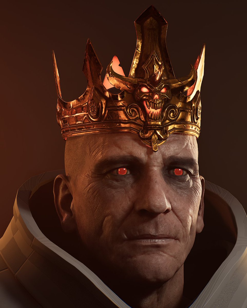 RenatoAruffo's tweet photo. WIP of an old character I was working a few years ago. The Emperor of Fire, there will be lots of nice shaders for the hair and beard. Getting back to finish this project! 
:)

#UnrealEngine #UnrealEngine5 #gamedev #character https://t.co/KORR0w6FR7