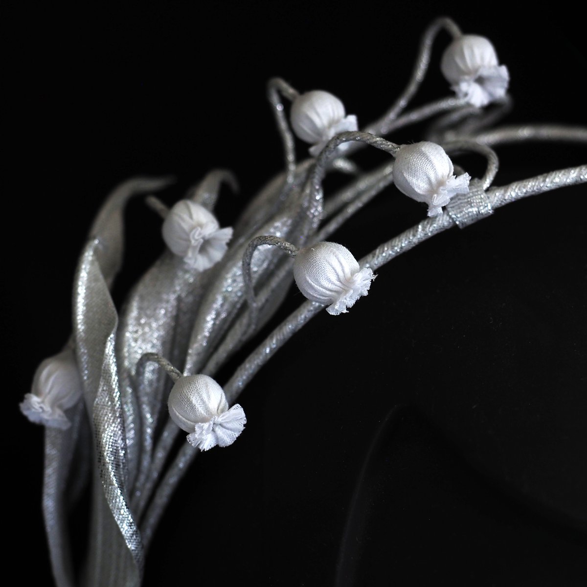 NEW NEW NEW
Fabric LILY of the VALLEY HEADPIECE, silver floral tiara, bridal flower crown, elven circlet, spring wedding headband etsy.me/459p53S via <a href="/Etsy/">Etsy</a>