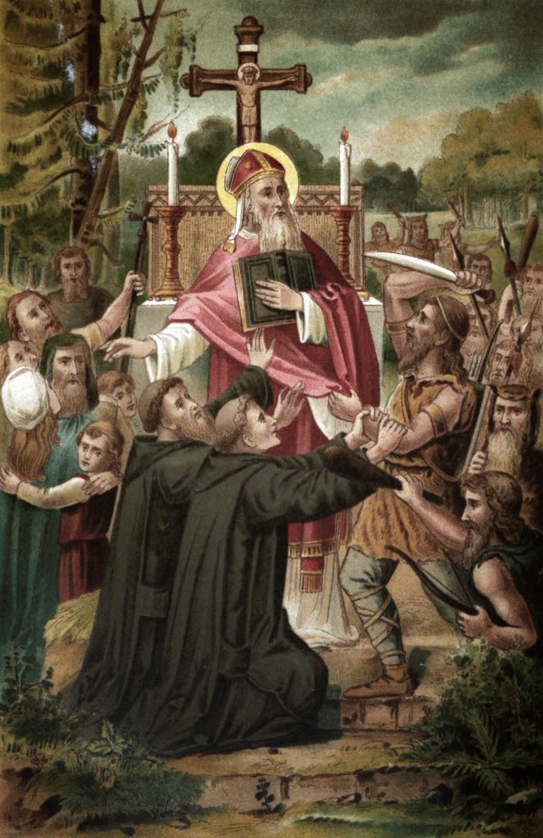 St. Boniface, Bishop, Martyr (754)

He was an English Benedictine monk, called the apostle of Germany. He set Germany on a firm course of undeviating piety, thousands of pagans were baptized. He was killed while reading the Scriptures to Christian neophytes on Pentecost Sunday.