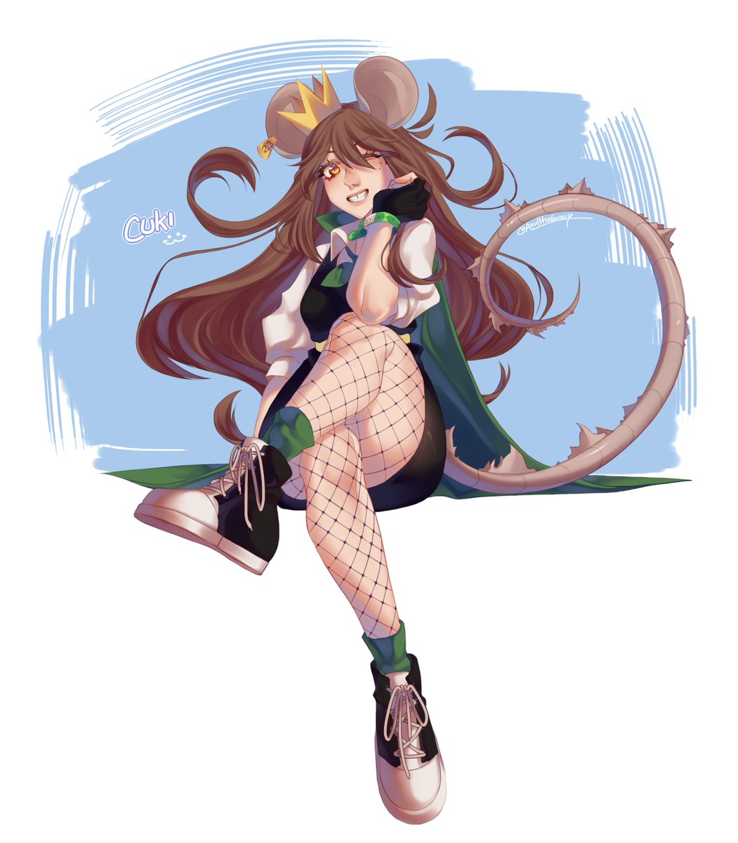 una <a href="/cukizilla/">Cuki Kuin (squeaky)</a> q dibujé hace 5 meses y pinté el otro día 🫡