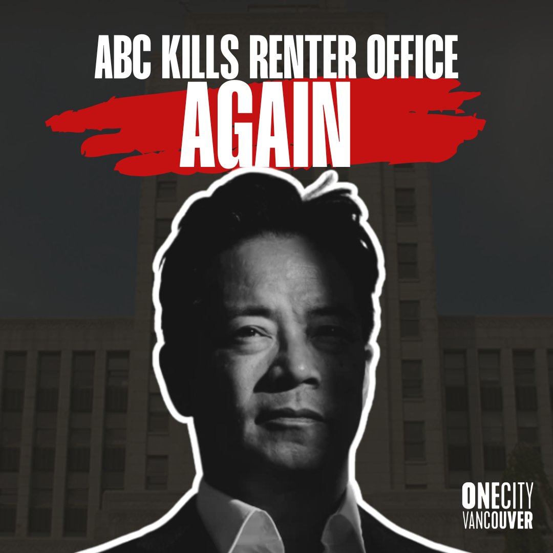 As worries about displacement rise, ABC Vancouver has voted to kill the city's renter office - again.