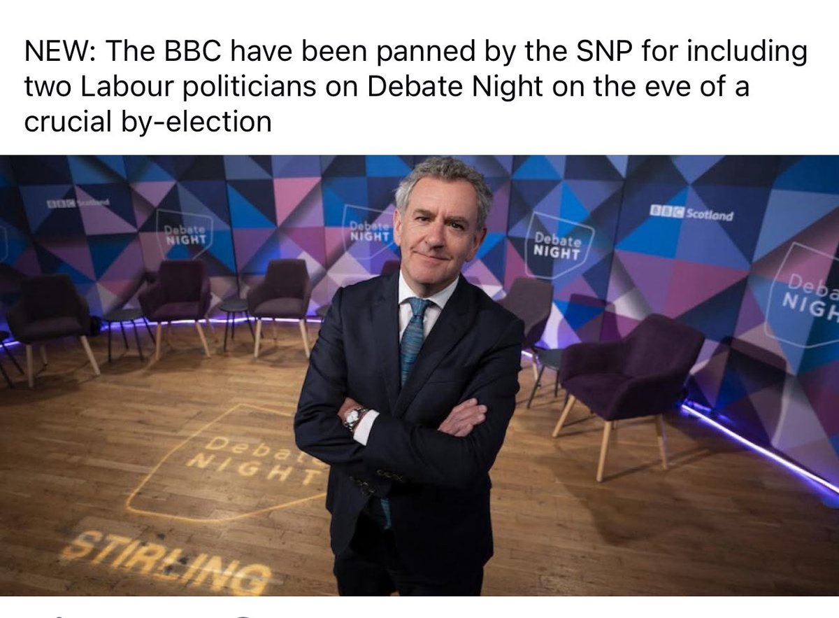BBC: The panel is fair &amp; balanced
- Aye Right 

1 Labour MSP
1 Unelected Labour Lord 
1 Labour supporter 
1 Tory MSP 
1 SNP Council Leader 

4 pro-union representatives
1 pro-Indy representative #bbcdn