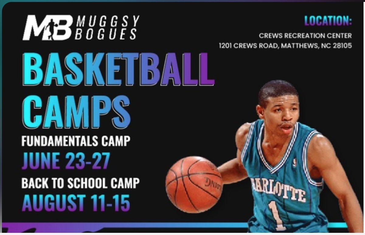 Summer’s almost here, and you know what that means… Muggsy's basketball camp is back! Registration has closed and I wanted to thank everyone who signed up 🏀🔥

This year, I’ll be running two sessions:
📍 Fundamentals Camp – June 23–27
📍 Back-to-School Camp – August 11–15