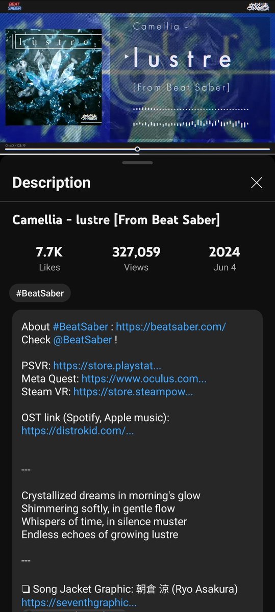 ridthywindz's tweet image. Happy 1 year ago lustre!!! 🎉
@cametek #edm #techcore
#Beatsaber #cametek #Camellia