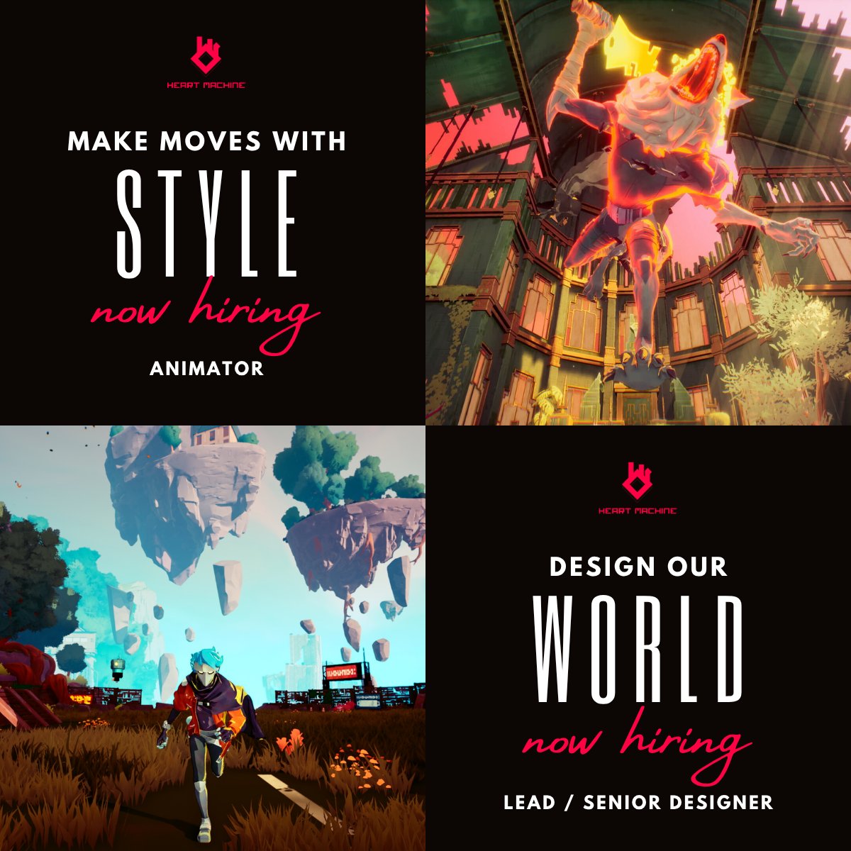 Heart Machine Official (@heartmachinehq) on Twitter photo We're hiring again for <a href="/HLBreaker/">Hyper Light Breaker - Early Access NOW LIVE!</a>...and possibly future things 🤫
👇👇👇links below👇👇👇 We're hiring again for <a href="/HLBreaker/">Hyper Light Breaker - Early Access NOW LIVE!</a>...and possibly future things 🤫
👇👇👇links below👇👇👇