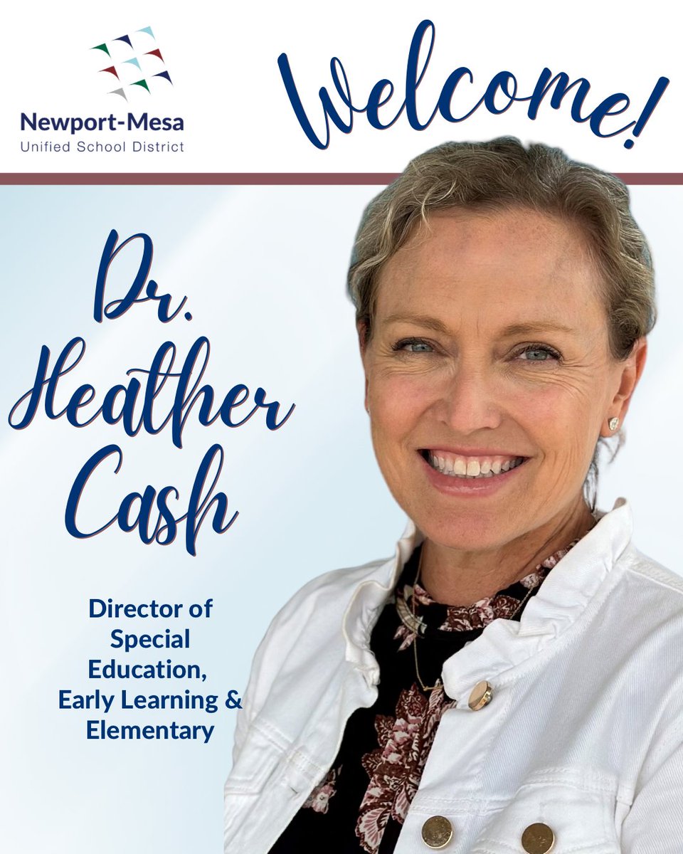 Please join us in welcoming Dr. Heather Cash to her new role supporting early childhood and elementary programs! With 20+ years in education and a passion for student-centered leadership, Dr. Cash brings a wealth of knowledge and heart to our team. #NMUSD bit.ly/3FHkDyP