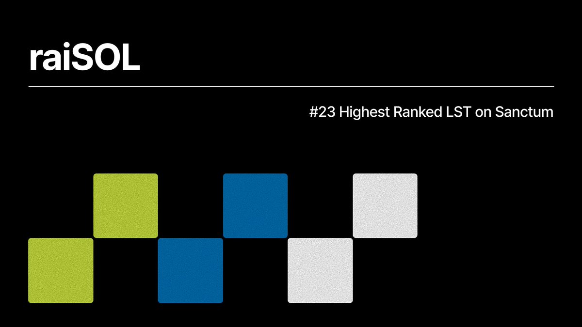 raiSOL is Top #25 on <a href="/sanctumso/">sanctum ☁️</a>  

...top #10 here we come!