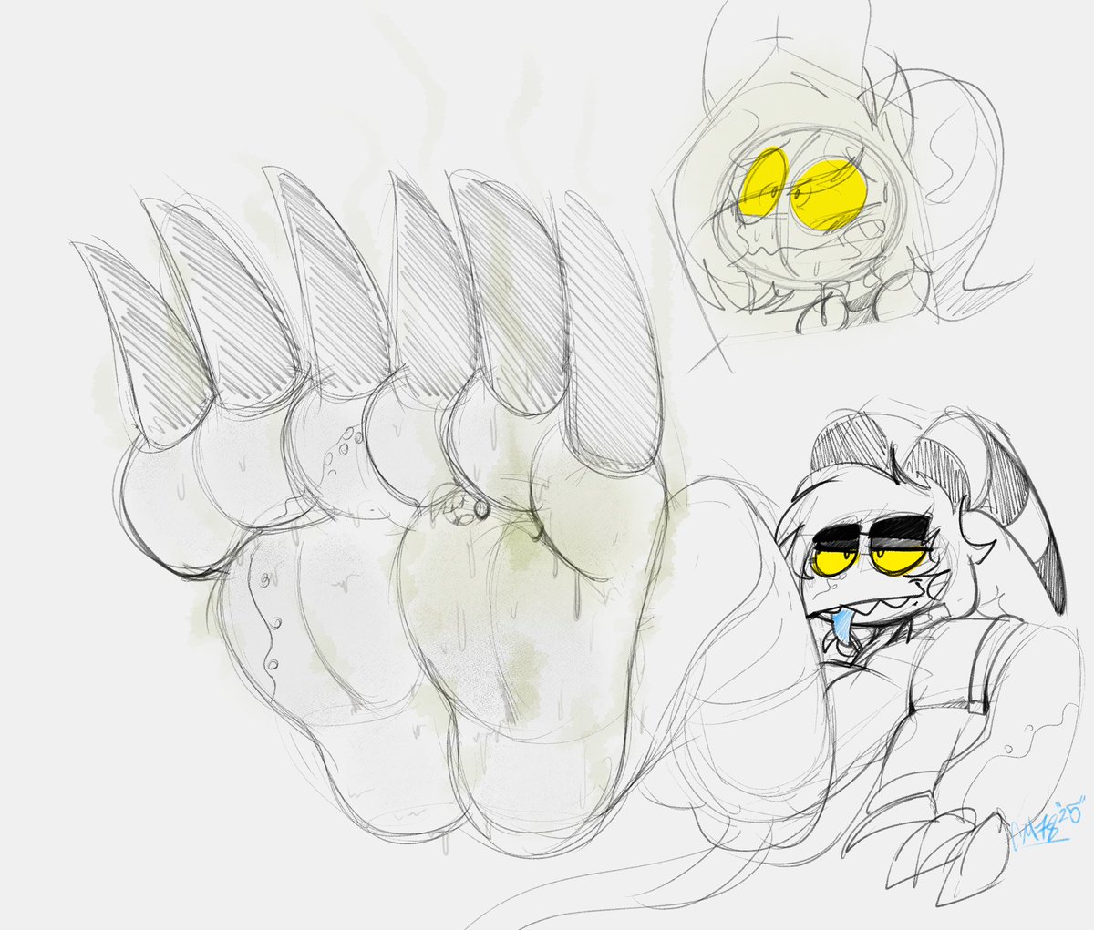 Silas did warn the micro imp of the smell I guess there stuck now oh well ! Lil thing for <a href="/FlintTheYordle/">Silas the Imp (comms open)</a>