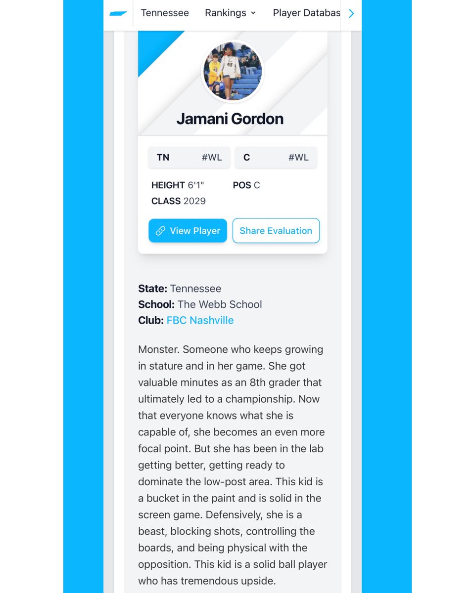 Jamani Gordon (@jamanigordon) on Twitter photo Thank you for the write up <a href="/PGHTennessee/">Prep Girls Hoops Tennessee</a> Class of 2029 #JamaniGordon <a href="/Webb_GBB/">Webb School Girls Basketball</a> <a href="/fbcnashvilletn/">FBC Nashville</a> Thank you for the write up <a href="/PGHTennessee/">Prep Girls Hoops Tennessee</a> Class of 2029 #JamaniGordon <a href="/Webb_GBB/">Webb School Girls Basketball</a> <a href="/fbcnashvilletn/">FBC Nashville</a>