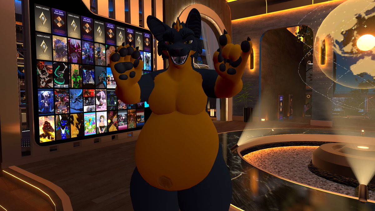 Introducing my Fursona Caviar to VRchat ^^