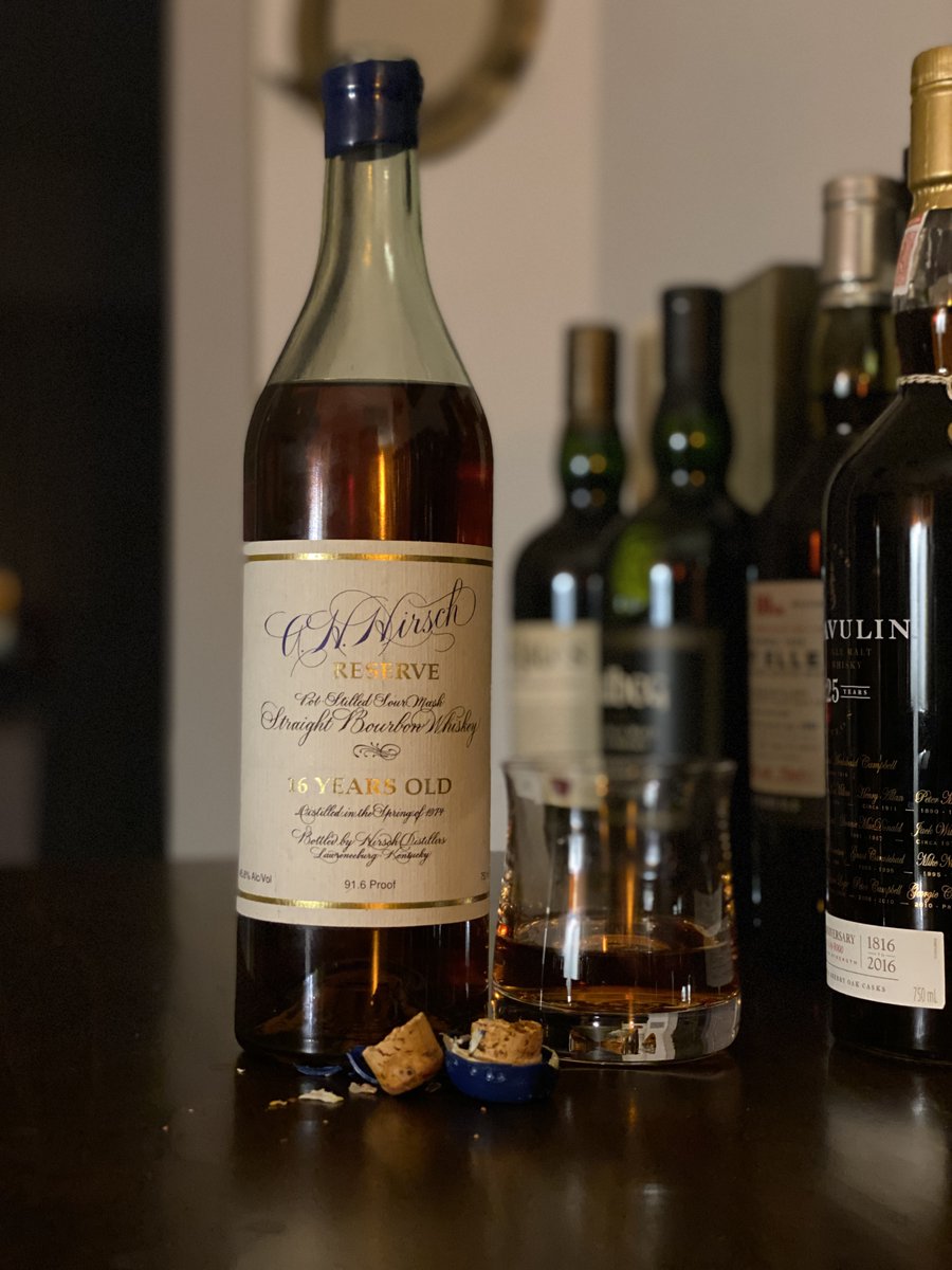 Upcoming birthday celebration whisky #2 of 7: A. H. Hirsch 16 year old, from the original Michter's Distillery in PA, in the same county where I was born. Can't help getting a little emotional popping the top on this delicious piece of history. Cheers friends.