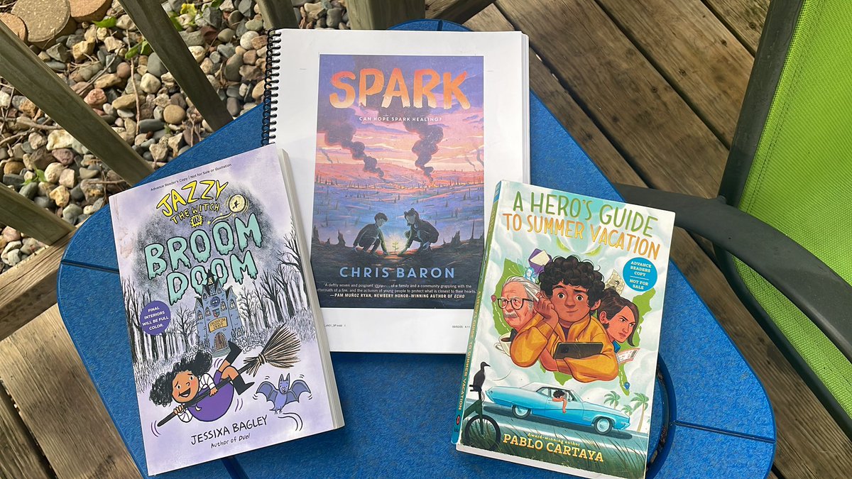 Jennifer Halbur 🤓📚💜 (@halburjennifer) on Twitter photo Three #bookposse arrivals today! Tomorrow is the day that summer reading begins and I can’t wait! <a href="/JessixaBagley/">Jessixa Bagley</a> <a href="/SimonKIDS/">Simon Kids</a> <a href="/phcartaya/">Pablo Cartaya</a> <a href="/KokilaBooks/">Kokila</a> <a href="/baronchrisbaron/">Chris "Pre-order SPARK" Baron</a> <a href="/FeiwelFriends/">Feiwel and Friends</a> Three #bookposse arrivals today! Tomorrow is the day that summer reading begins and I can’t wait! <a href="/JessixaBagley/">Jessixa Bagley</a> <a href="/SimonKIDS/">Simon Kids</a> <a href="/phcartaya/">Pablo Cartaya</a> <a href="/KokilaBooks/">Kokila</a> <a href="/baronchrisbaron/">Chris "Pre-order SPARK" Baron</a> <a href="/FeiwelFriends/">Feiwel and Friends</a>