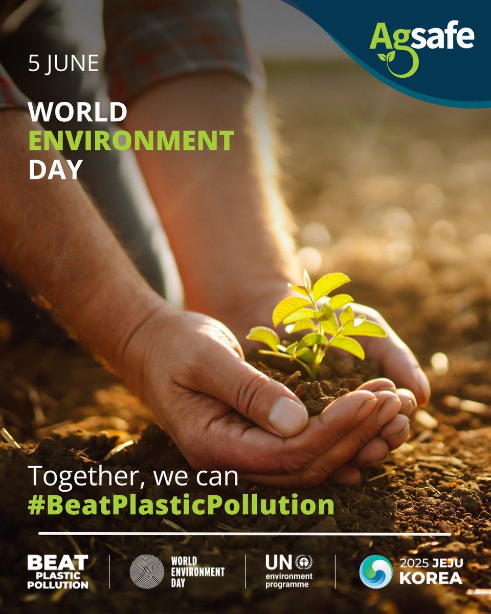 Agsafe (@agsafeoz) on Twitter photo 🌏 It’s World Environment Day!
This year’s theme, “Together, we can #BeatPlasticPollution,” is a timely reminder that real change starts with collective action.
At Agsafe, we're proud to support a cleaner future through programs like drumMUSTER and bagMUSTER, helping primary 🌏 It’s World Environment Day!
This year’s theme, “Together, we can #BeatPlasticPollution,” is a timely reminder that real change starts with collective action.
At Agsafe, we're proud to support a cleaner future through programs like drumMUSTER and bagMUSTER, helping primary