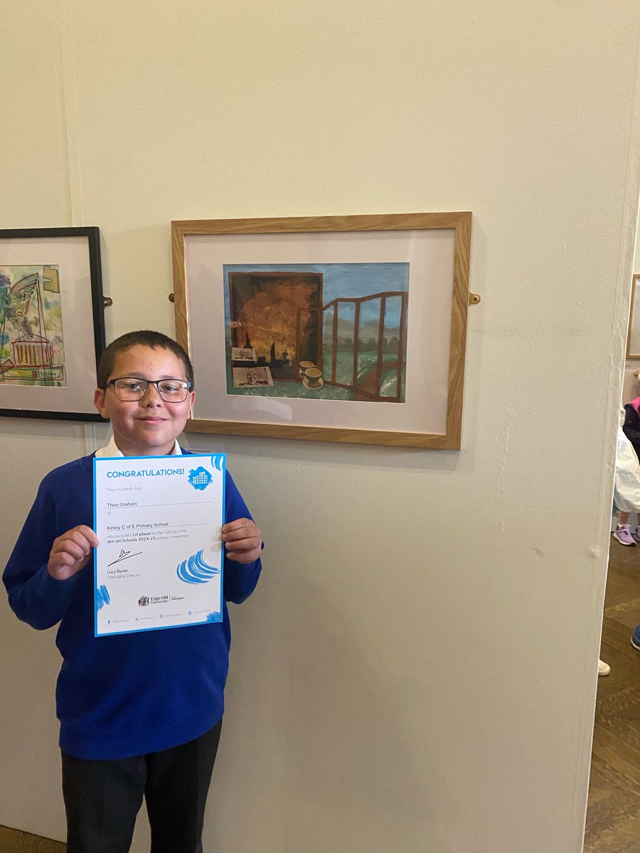 Two of our talented #YoungArtists at  the <a href="/dotartschools/">dot-art Schools</a> Prize Giving Ceremony at St George's Hall. 🎨🖌️
Their winning artworks, displayed for all to see in the Walker Art Gallery!!
Well done - truly inspiring! 👏👏
<a href="/EHU_FOE/">EHU | Education</a> <a href="/KCEclasses789/">KCE Upper Keystage 2 (Sycamore, Willow & Yew)</a>