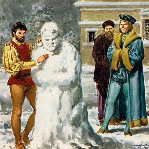 In 1494, the Medici family hired Michelangelo to build a snowman.