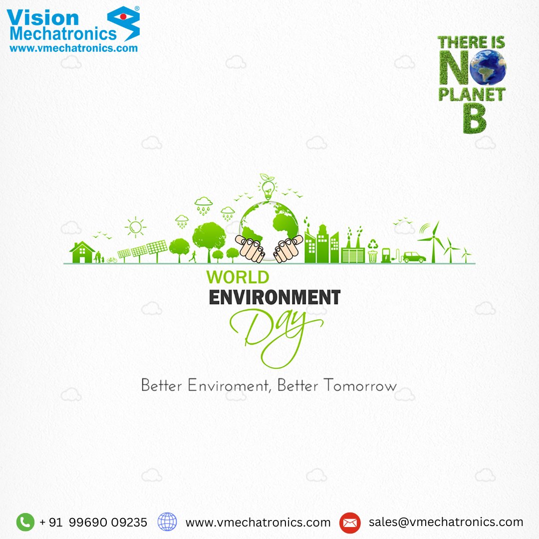 🌍 Happy #WorldEnvironmentDay!
At Vision Mechatronics Private Limited®, sustainability isn't just a goal — it's our commitment. From pioneering green energy solutions to championing battery recycling and storage innovations, we’re building a cleaner, smarter future for all.