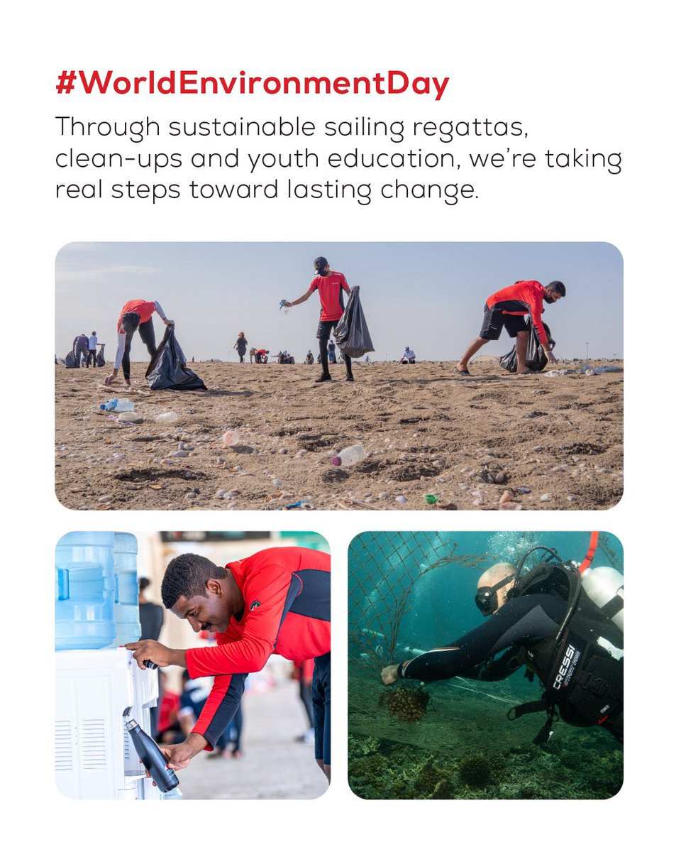 🌊 Plastic is everywhere — even in us!

 This #WorldEnvironmentDay, let’s protect the ocean and future generations 💙

⛵ Through eco-sailing, cleanups &amp; awareness, we’re creating real change 🌱

 💧 Start small: ditch single-use &amp; go reusable 🫗