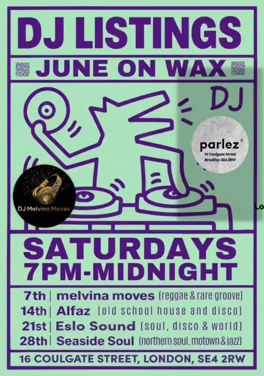 7th June Laid-back old skool #Reggae &amp; #RareGroove vibes in #Brockley.
#vinylrecords #dj #music #SE4 #Lewisham #djmelvinamoves