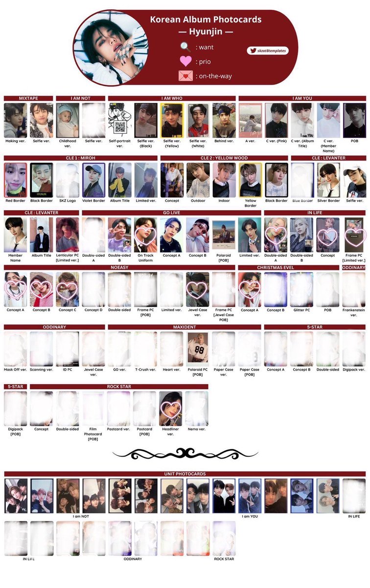 No1Usarin's tweet photo. 🌞　未所持トレカ一覧　🌝

< 🇰🇷封入 >
🐺　バンチャン
🐰　リノ
🍕　チャンビン　🐖🐇
🥟　ヒョンジン　🦙

2025.06.05更新🦋 https://t.co/fsfFeWLvKx