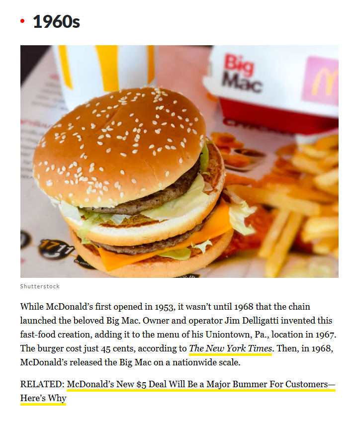 talker_walker's tweet photo. @AmiriKing the big mac used to be 45 cents, actually a free 13x. https://t.co/qmb0PhGfHe