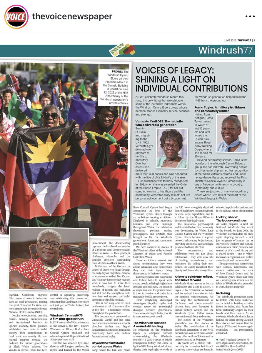 Professor Uzo Iwobi CBE FLSW FRSA (@uzoiwobi) on Twitter photo Thank you, <a href="/TheVoiceNews/">The Voice Newspaper</a> for making our <a href="/WindrushCymru/">Windrush Cymru Elders</a> elders dreams come true. They made it onto your newspapers. Their selfless sacrifices &services to the UK will never be forgotten. Thank you to all those who came at the invitation of the UK government to help rebuild Britain Thank you, <a href="/TheVoiceNews/">The Voice Newspaper</a> for making our <a href="/WindrushCymru/">Windrush Cymru Elders</a> elders dreams come true. They made it onto your newspapers. Their selfless sacrifices &services to the UK will never be forgotten. Thank you to all those who came at the invitation of the UK government to help rebuild Britain