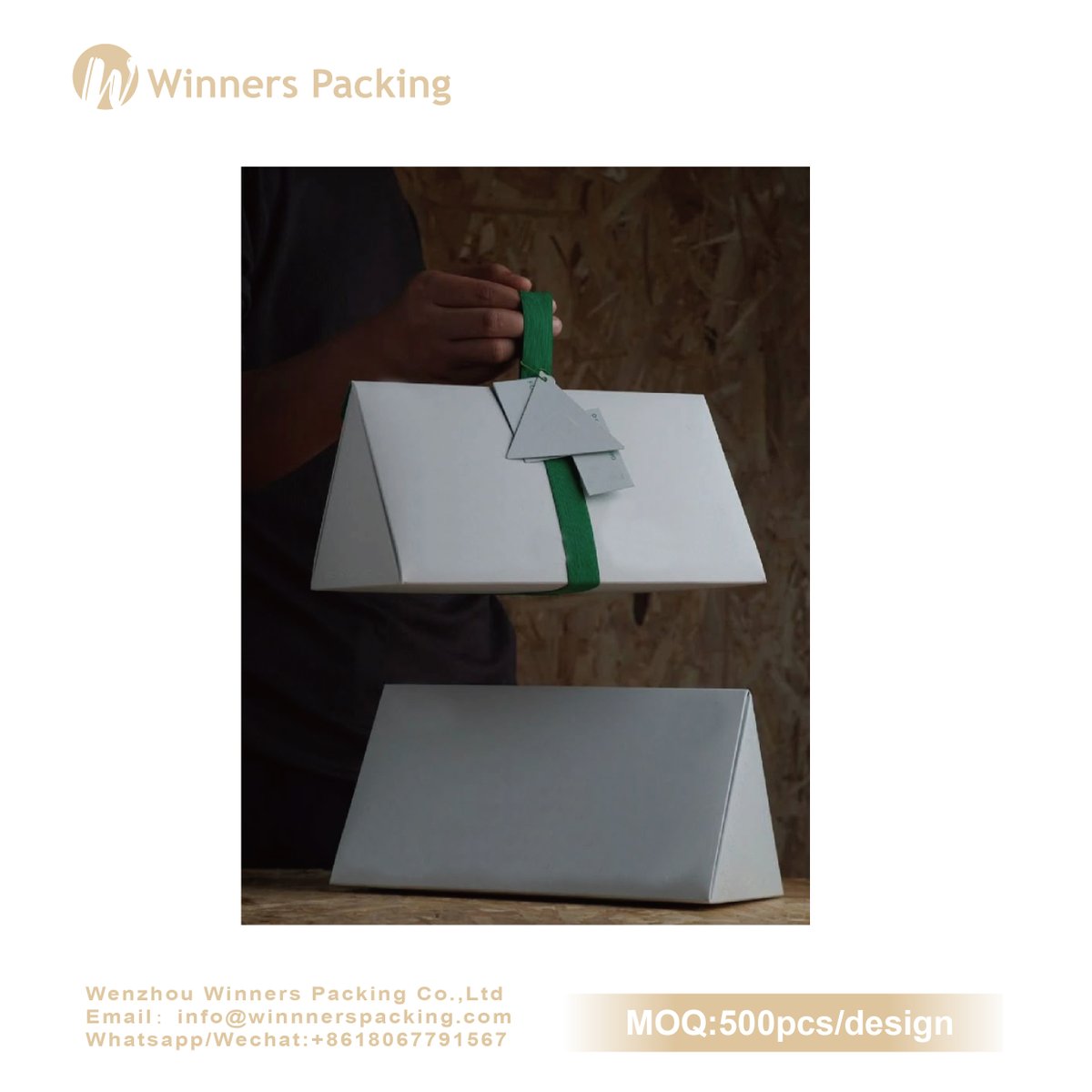 Maggie_Winners's tweet image. Meet the triangle-shaped Purse Box—a folding structure with built-in handle &amp;amp; snap lock. Stylish, smart, and sustainable.
MOQ: 500 pcs/design. Custom print options available.
#TriangleBox #GiftPackaging #RetailDesign #WinnersPacking
