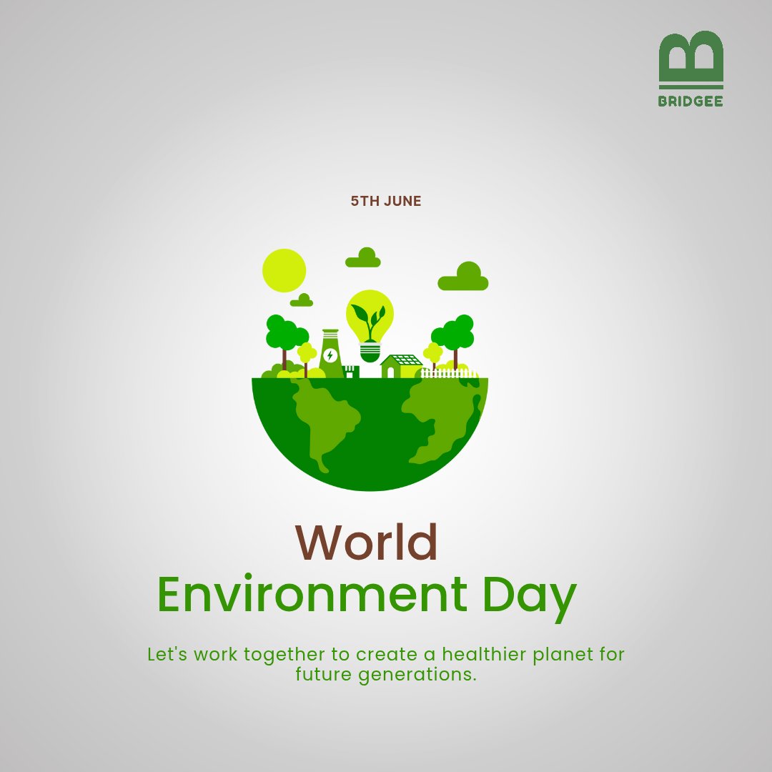 bridgee_agency's tweet image. 🌍💚 "On this World Environment Day, let's reaffirm our commitment to nurturing nature and building a greener tomorrow. Together, we can make our planet a better place for generations to come."
#WorldEnvironmentDay #Sustainability #Bridgee