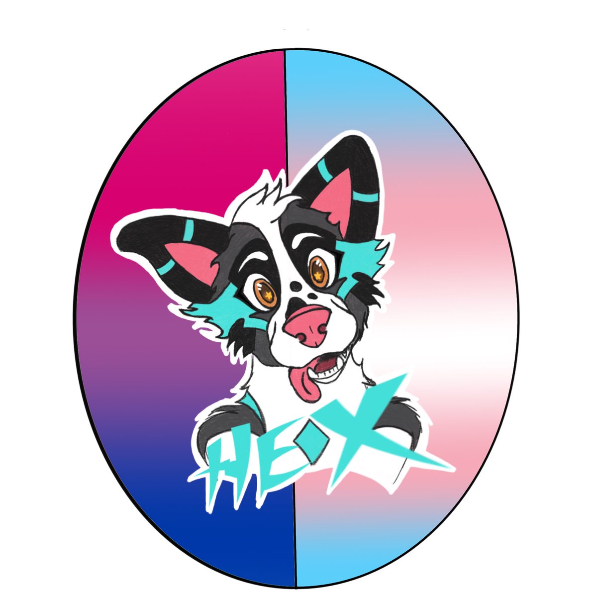 Happy pride month y’all! This puppy is out and proud 🏳️‍🌈🏳️‍⚧️
(Also this is my first real attempt at drawing anything of my own so if it’s bad I’m sorry 😂)