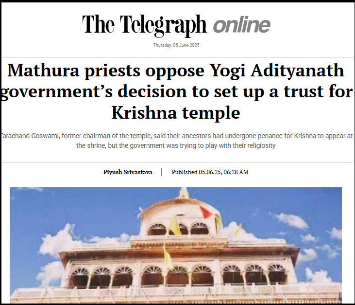 BJP in South India: Free Hindu Temples From Govt
BJP in North India: Grab Hindu Temples from Trusts