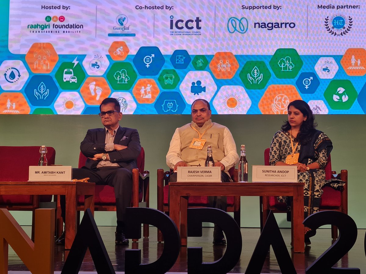 Raahgiri_Fdn's tweet image. #UrbanAdda I Day-3

Session 1: Driving Change: Catalysing Clean Transport in Indian Cities

Check out the glimpse as we are ready to begin in a few minutes from now, in the presence of our esteemed panel:

- Shri Rajesh Verma, Chairperson, @CAQM_Official 
- Shri Amitabh Kant,…