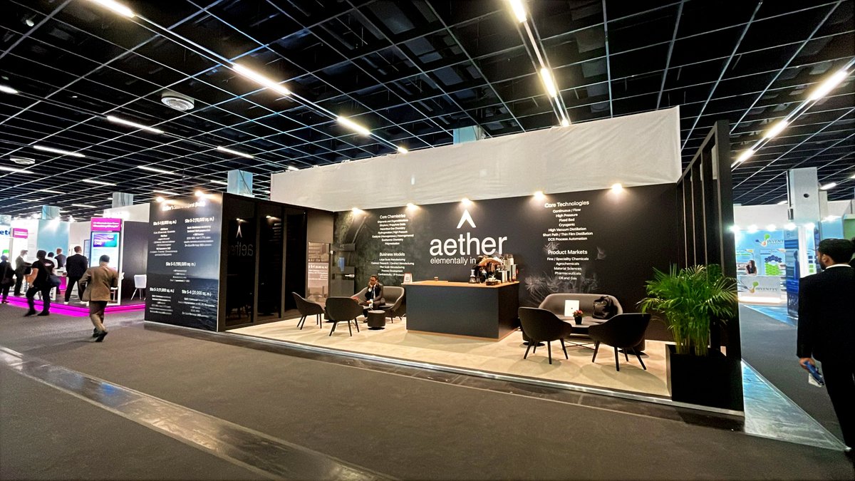 AetherInd's tweet image. Big ideas. Smart chemistry. 🌍✨
Catch us live at our sleek setup at Chemspec Europe 2025 – where innovation meets impact. #AetherAtChemspec #ChemspecEurope2025 #GreenChemistry #ChemicalInnovation #ElementalByDesign #SpecialtyChemicals #aetherindustrieslimited #aetherind