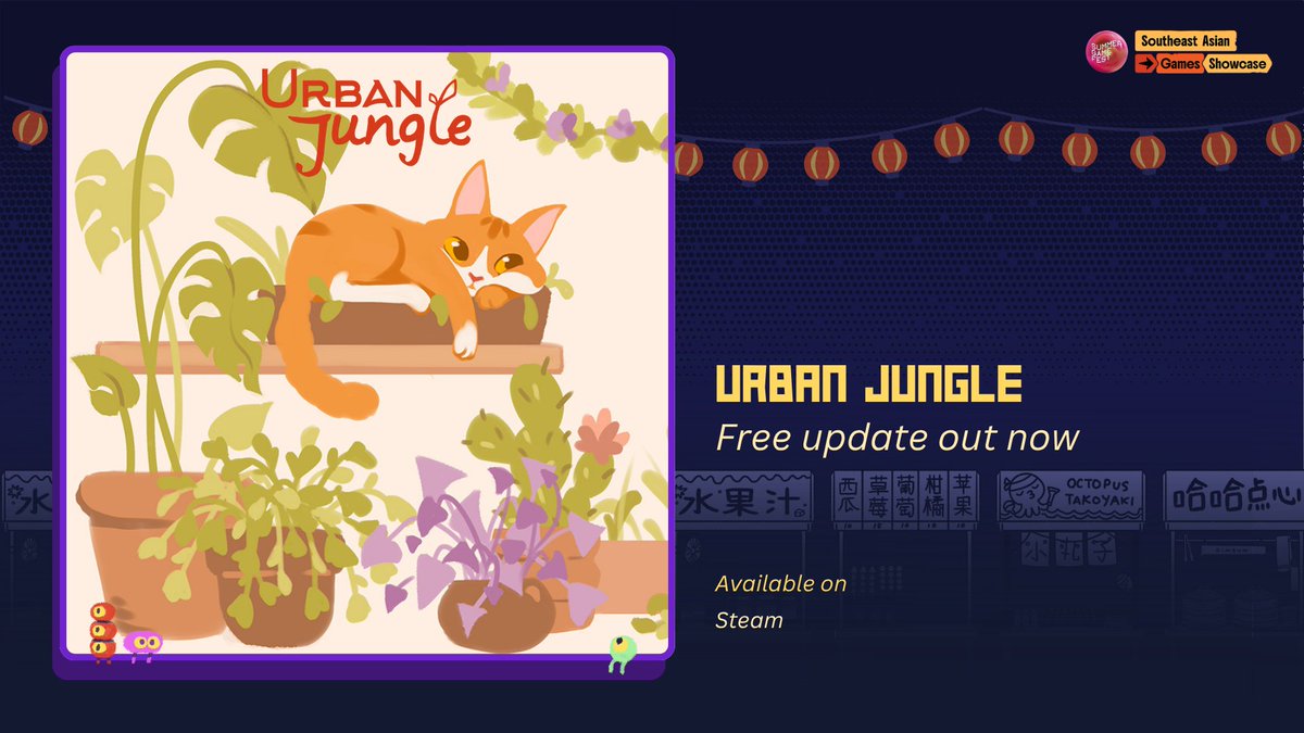 Kylyk_Games's tweet image. Urban Jungle will be part of the Steam Sale for the Southeast Asian Games Showcase on
🌟June 6-June 20! 🌟
🌺🪷🌺🪷🌺🪷🌺🪷🌺🪷🌺🪷
FREE UPDATE with SEA Flowers is OUT NOW
🪷🌺🪷🌺🪷🌺🪷🌺🪷🌺🪷🌺
Thank you, @seagameshowcase team!
