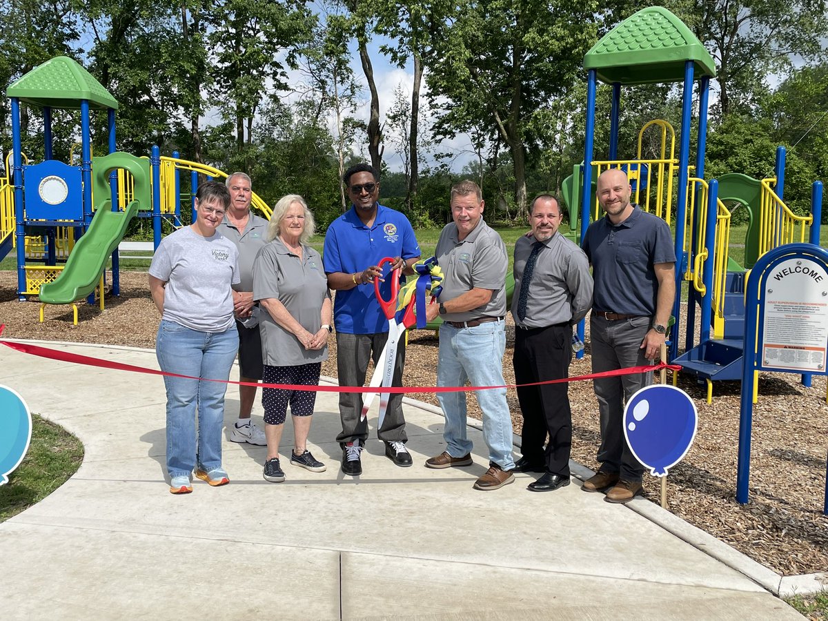 Victory Park Renovation Reveal! Playground pieces from the 1970s are gone and what was formerly Upper Park has been transformed to fit the needs of the community.  Although this park isn’t a part of the Rockford Park District we helped New Milford with an OSLAD grant application,