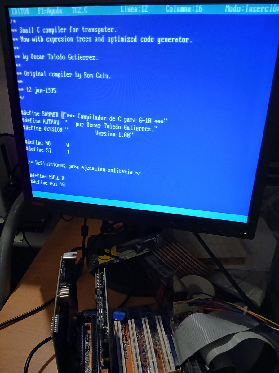 nanochess's tweet image. Maybe it is just nostalgia, but I&apos;ve written the required DOS software to run my basic transputer operating system from a real 1.44mb floppy. Edit, compile, and assemble completely inside my OS. The code is in my git. #retro #transputer