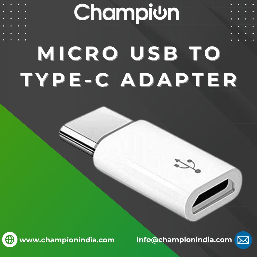ChampionComps's tweet image. From Micro to Type-C — Simplify Your Connections 
Visit our site now - shorturl.at/dNNWp 
#TypeCAdapter #MicroUSBtoTypeC #USBAdapter #UniversalAdapter #TechAccessories #ChampionAdapters #SmartConnectivity #TypeCConverter #GadgetEssentials #PlugAndPlay #CompactTech