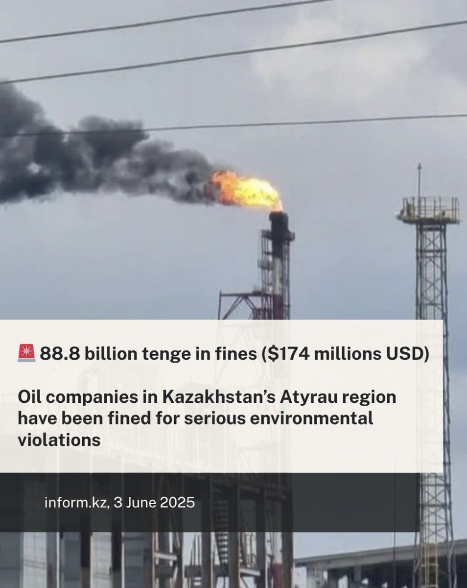 ClimateShiftX's tweet photo. Kazakhstan is one of the biggest polluters in the region and one of the main villains of the Caspian Sea.

The corrupt oligarchy that owns the oil companies is all playing on the same team as the neighboring countries' elites. https://t.co/djEHgTWJKS
