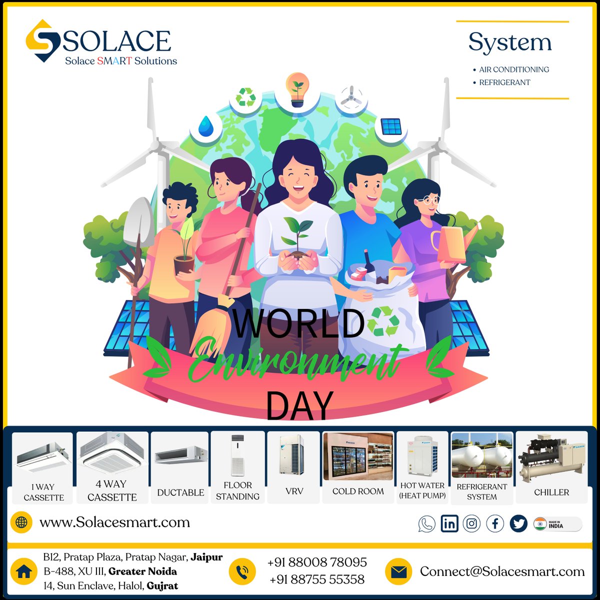 Solace_SMART's tweet photo. 🌍 Happy World Environment Day!
Let’s reconnect with nature and take small steps that lead to a greener future — reduce waste, plant trees, save water, and spread awareness. 🌱💧🌿

#WorldEnvironmentDay #EcoFriendly #SaveOurPlanet #ClimateAction #NatureMatters #Solacesmart https://t.co/haYgm0wc0p