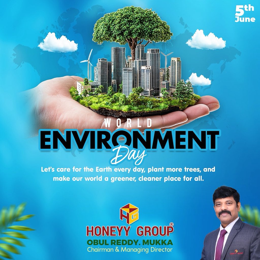 T0306Satish's tweet photo. This World Environment Day, let’s sow seeds of change and nurture the roots of a greener tomorrow. Together, we have the power to protect our planet.

#WorldEnvironmentDay #GoGreen #ProtectOurPlanet #SustainableLiving #EcoWarriors #GreenFuture #SaveTheEarth #HoneyyGroup #Mukkaobu https://t.co/2grOMJ1EUL