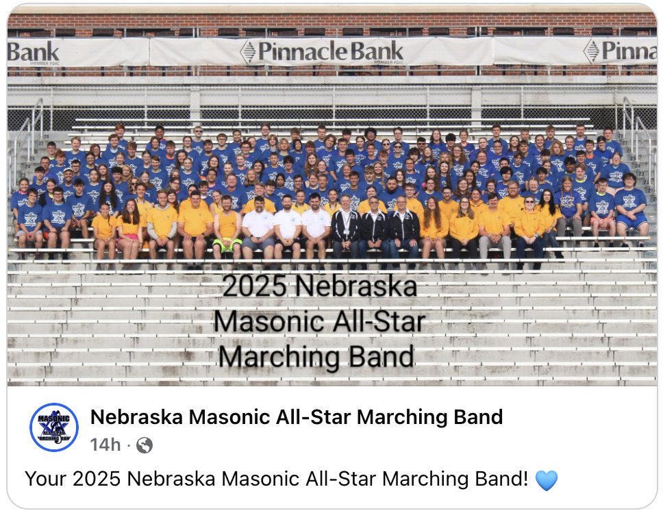 DC West Bands (@dcwestbands) on Twitter photo The following Falcons will be representing DCW in the Masonic All-Star Marching Band at the annual Nebraska HS Shrine Bowl on Saturday in Kearney: Austin Fletcher, Damian Monroe, Chevy Monroe, Evie Wade, Dakota Wolter, Joey Stammer, and Emily Fletcher! We are proud of you! The following Falcons will be representing DCW in the Masonic All-Star Marching Band at the annual Nebraska HS Shrine Bowl on Saturday in Kearney: Austin Fletcher, Damian Monroe, Chevy Monroe, Evie Wade, Dakota Wolter, Joey Stammer, and Emily Fletcher! We are proud of you!