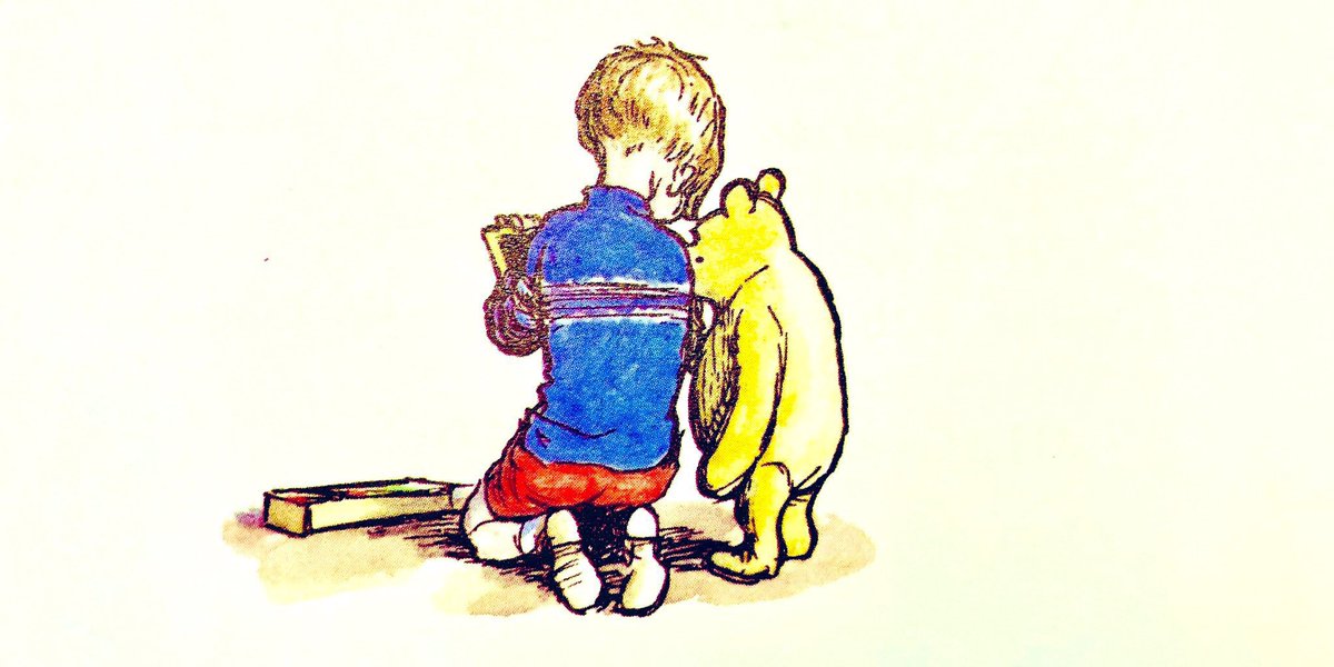 Pooh sat down and thought. “I have been Foolish and Deluded,” said he, “and I am a Bear of No Brain at All.”
“You’re the Best Bear in All the World,” said Christopher Robin soothingly.  
“Am I?” said Pooh hopefully. And he brightened up suddenly. ~A.A.Milne #ThursdayThoughts