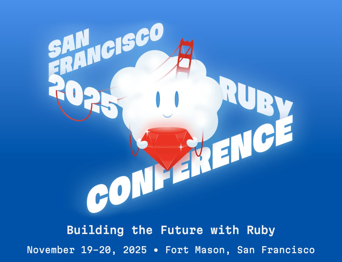 JohnWoodell's tweet image. Looking forward to the upcoming SF Ruby Conference. sfruby.com