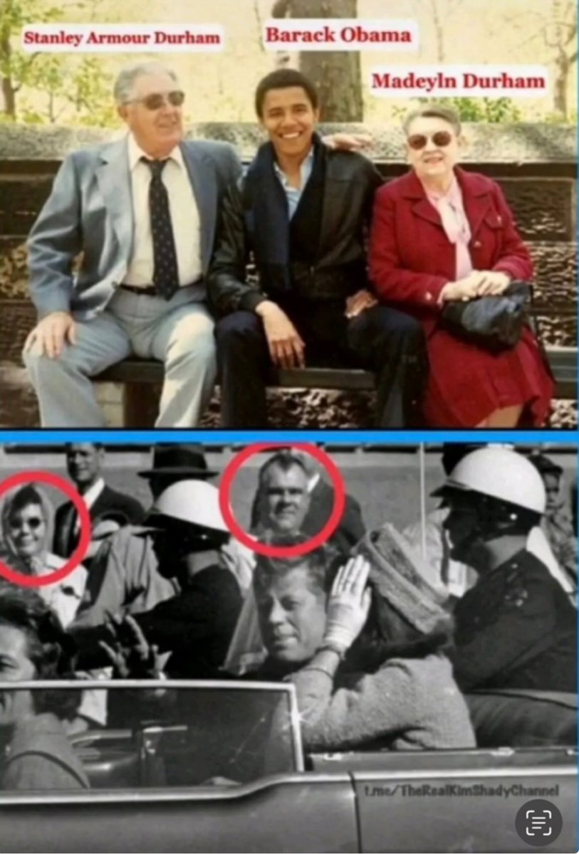DIPLOMACYnWAR's tweet photo. 1/n The Matrix and the assassination of JFK
These are the main players-here we have America’s first “BLACK”President n his WHITE grandparents who incidentally are also present in Dallas when JFK was assassinated https://t.co/B9jCC7lXc6
