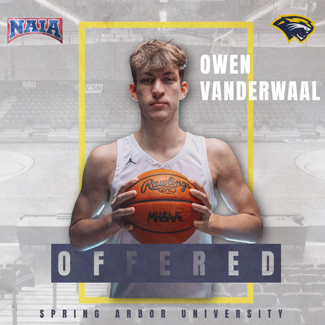 Owen VanderWaal (@owen_vanderwaal) on Twitter photo After a great talk with Coach Stowe I’m excited to say I have received an offer from <a href="/SAUCougarsMBB/">Spring Arbor University Mens Basketball</a>. After a great talk with Coach Stowe I’m excited to say I have received an offer from <a href="/SAUCougarsMBB/">Spring Arbor University Mens Basketball</a>.