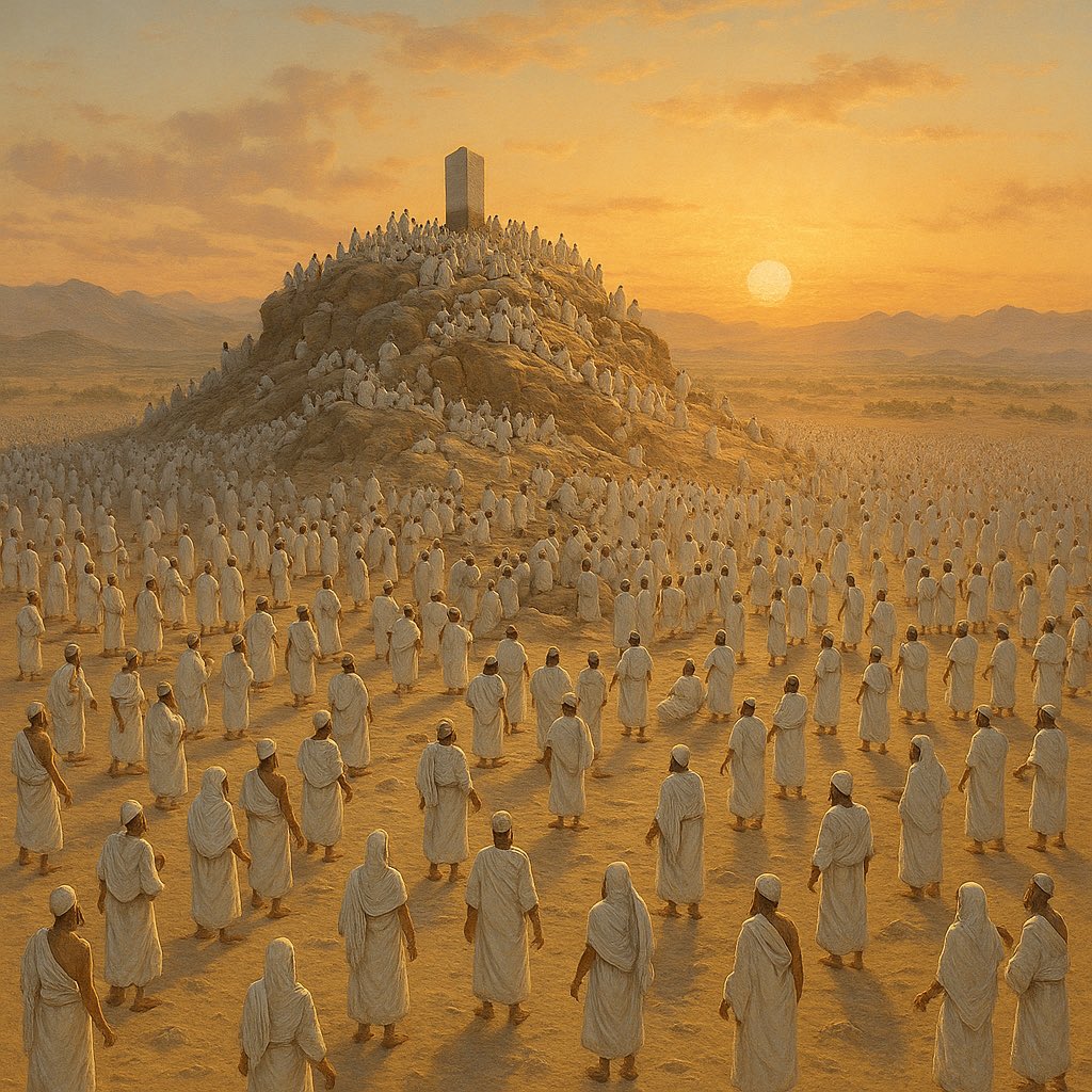 وتُشرق شمس يوم عرفة:

- يوم إكمال الدين وإتمام النعمة
- يوم أقسم به الله
- اليوم الذي أخذ الله فيه الميثاق على ذرية آدم
- صيامه يكفر سنتين

عن أبي قتادة رضي الله عنه أن رسول الله ﷺ سئل عن صوم يوم عرفة فقال (يُكفِّر السنة الماضية والباقية)
رواه مسلم